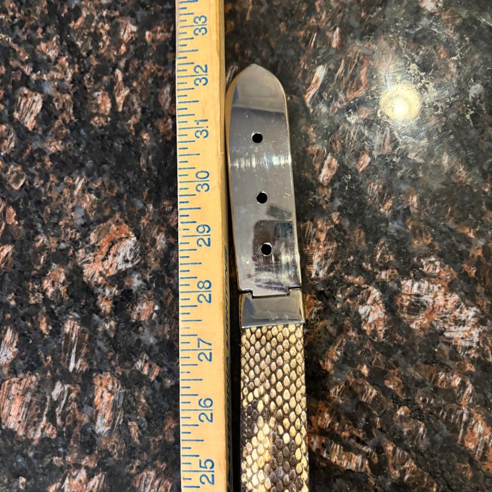 Joan & David, Python Belt With Silver Buckle, Siz… - image 6